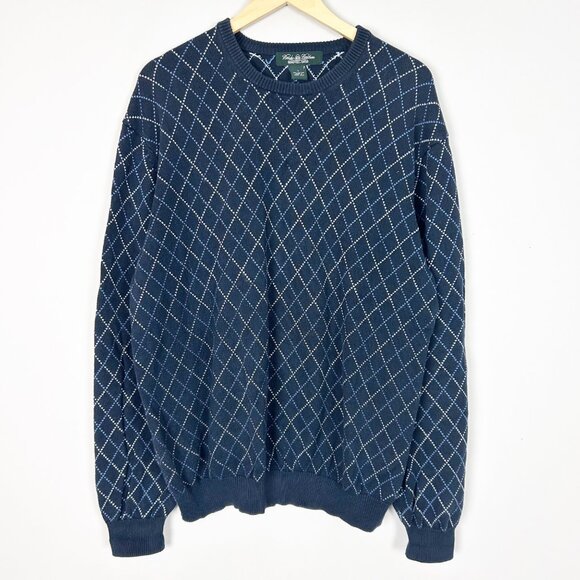 Vintage Brooks Brothers Crewneck Sweater Golf Preppy Old Money Size Large Men's - Picture 1 of 4